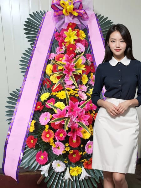 국제웨딩컨벤션 3단화환 기본형